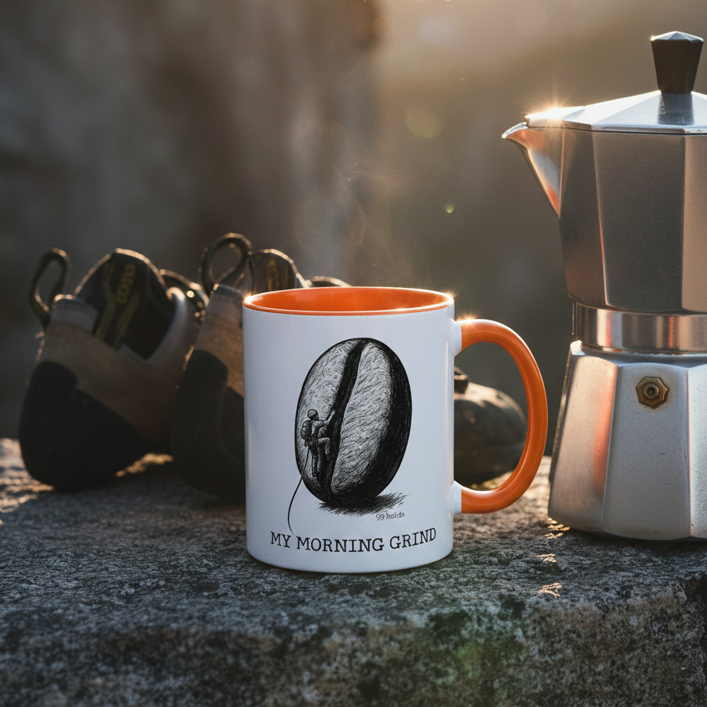 My Morning Grind | Rock Climbing Coffee Mug | Boulderer & Climber Gift